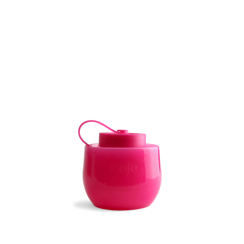 NY発！クシャッと折りたためるボトル stojo BOTTLE 590ml 　ジェリーピンク
