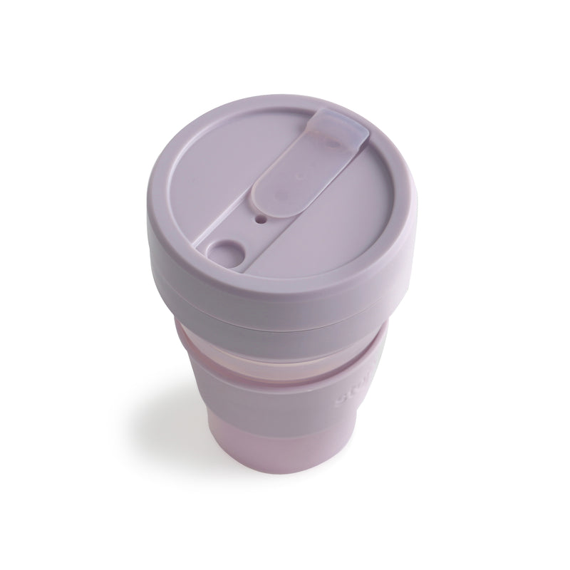NY発！クシャッと折りたためるマイカップ stojo BIGGIE 470ml 　ジェリーライラック