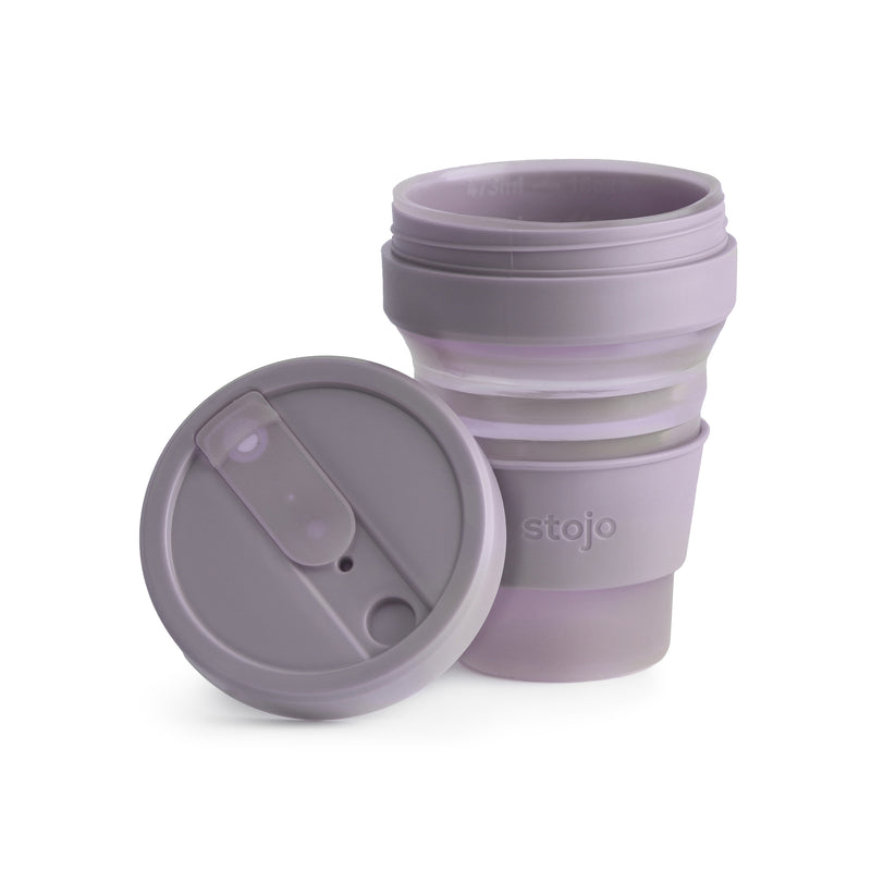 NY発！クシャッと折りたためるマイカップ stojo BIGGIE 470ml 　ジェリーライラック