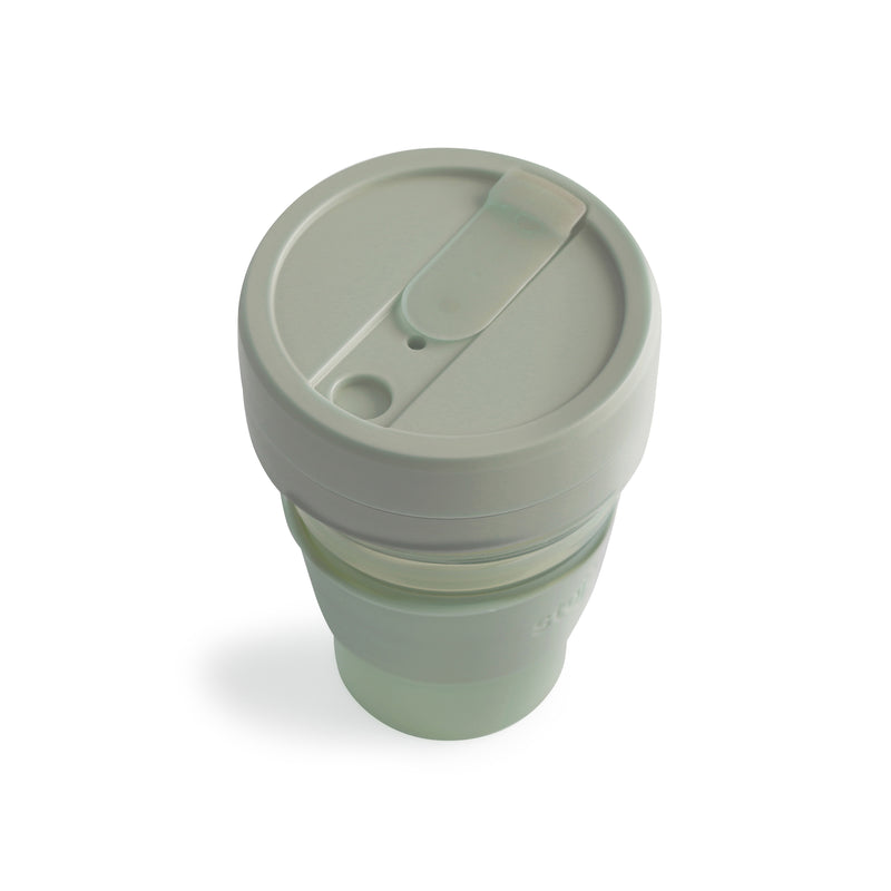 NY発！クシャッと折りたためるマイカップ stojo BIGGIE 470ml 　ジェリーセージ