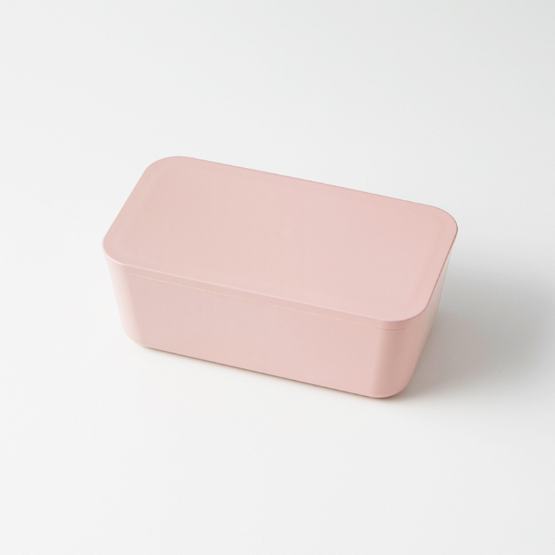 平らなフタのシンプルなランチボックス「SUKITTO」　1段750ml　ピンク